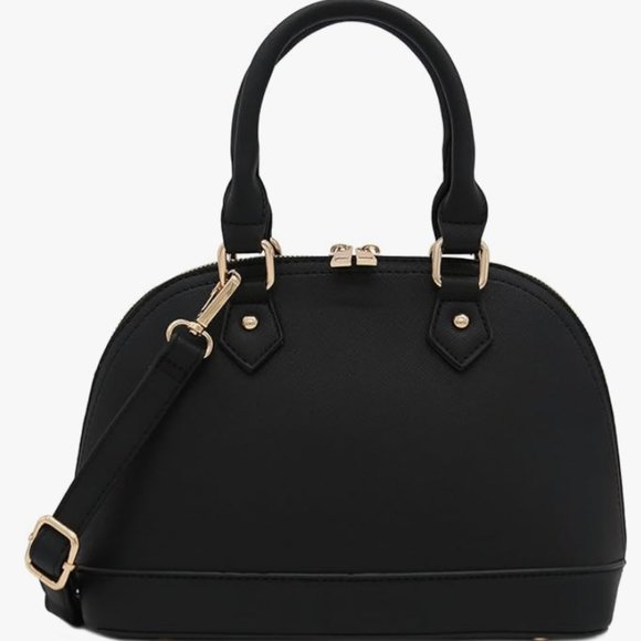 Handbags - New Italian Black Faux Leather Alma Bag
